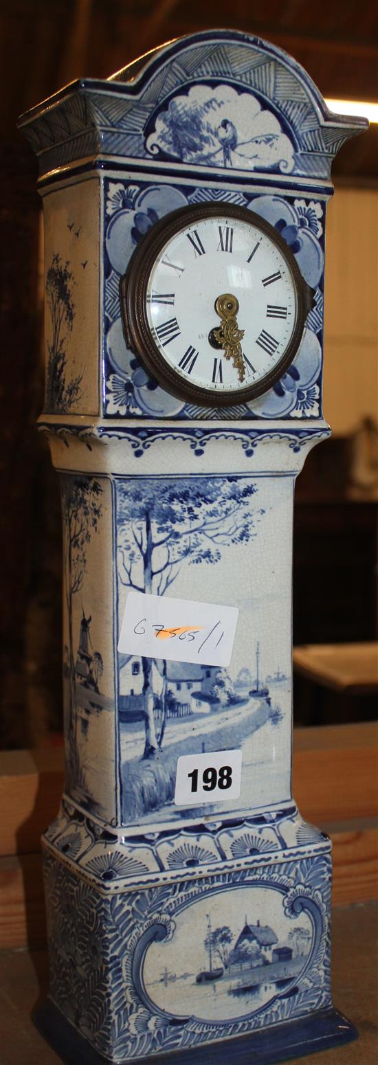 Delft miniature longcase